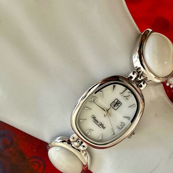 Victoria Wieck Beverly Hills B8368 Quartz Watch Bracelet with White Cabochons - Picture 1 of 11